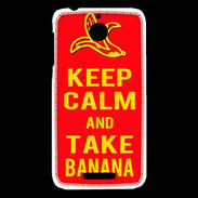 Coque HTC Desire 510 Keep Calm Take Banana Rouge