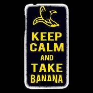 Coque HTC Desire 510 Keep Calm Take Banana Noir