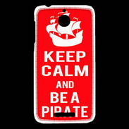 Coque HTC Desire 510 Keep Calm Be a Pirate Rouge