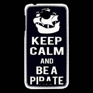 Coque HTC Desire 510 Keep Calm Be a Pirate Noir