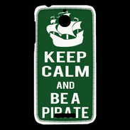 Coque HTC Desire 510 Keep Calm Be a Pirate Vert