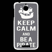 Coque HTC Desire 510 Keep Calm Be a Pirate Gris