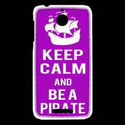 Coque HTC Desire 510 Keep Calm Be a Pirate Violet