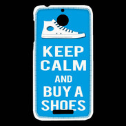 Coque HTC Desire 510 Keep Calm Buy Shoes Cyan 