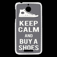 Coque HTC Desire 510 Keep Calm Buy Shoes Gris