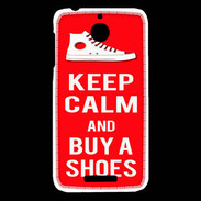 Coque HTC Desire 510 Keep Calm Buy Shoes Rouge