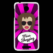 Coque HTC Desire 510 Miss Shopping Chatain