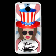Coque HTC Desire 510 Miss USA Chatain