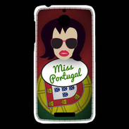 Coque HTC Desire 510 Miss Portugal Brune