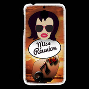 Coque HTC Desire 510 Miss Réunion Brune