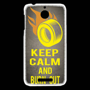 Coque HTC Desire 510 Keep Calm and Burn Out Gris