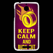 Coque HTC Desire 510 Keep Calm and Burn Out Rose