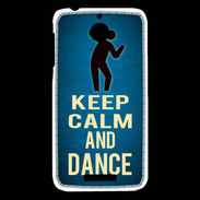 Coque HTC Desire 510 Keep Calm and Dance Bleu