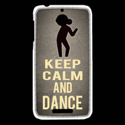 Coque HTC Desire 510 Keep Calm and Dance Gris