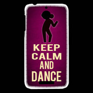 Coque HTC Desire 510 Keep Calm and Dance Rose
