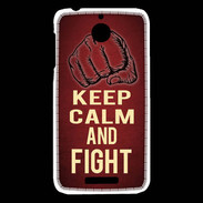 Coque HTC Desire 510 Keep Calm and Fight Rouge