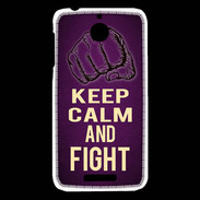 Coque HTC Desire 510 Keep Calm and Fight Violet