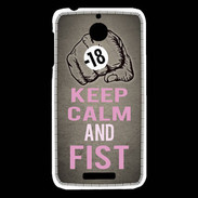 Coque HTC Desire 510 Keep Calm and Fist Gris