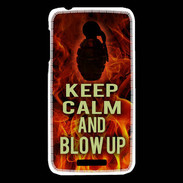 Coque HTC Desire 510 Keep Calm and Grenade Feu