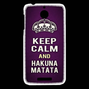 Coque HTC Desire 510 Keep Calm and Hakuna Matata Violet
