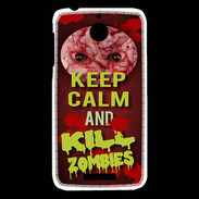 Coque HTC Desire 510 Keep Calm and Kill Zombies Rouge
