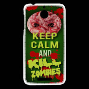 Coque HTC Desire 510 Keep Calm and Kill Zombies Vert