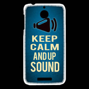 Coque HTC Desire 510 Keep Calm and Up Sound Bleu