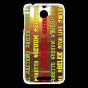 Coque HTC Desire 510 Wesh Vert Jaune Sun