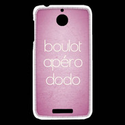 Coque HTC Desire 510 Boulot Apéro Dodo Rose ZG