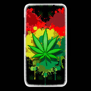 Coque HTC Desire 610 Feuille de cannabis et cœur Rasta