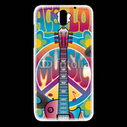 Coque HTC Desire 610 Peace love music 3