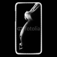 Coque HTC Desire 610 Femme enceinte en noir et blanc