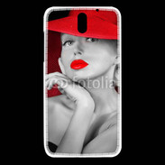 Coque HTC Desire 610 Femme élégante en noire et rouge 15