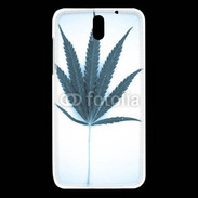 Coque HTC Desire 610 Marijuana en bleu et blanc