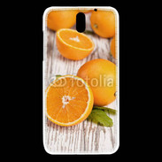 Coque HTC Desire 610 Belles oranges sur fond en bois