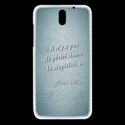 Coque HTC Desire 610 Pêché stupidité Turquoise Citation Oscar Wilde