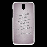 Coque HTC Desire 610 Portrait Ame Rose Citation Oscar Wilde