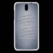 Coque HTC Desire 610 Sympathiser Bleu Citation Oscar Wilde
