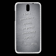 Coque HTC Desire 610 Conscience Noir Citation Oscar Wilde