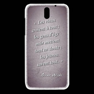Coque HTC Desire 610 Les vieux Violet Citation Oscar Wilde