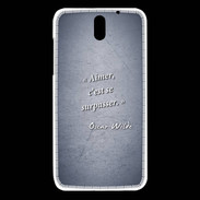 Coque HTC Desire 610 Aimer Bleu Citation Oscar Wilde