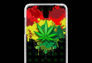 Coque HTC Desire 610 Feuille de cannabis et cœur Rasta