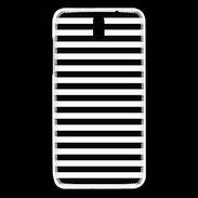 Coque HTC Desire 610 rayures noires et blanches