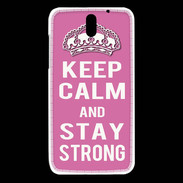 Coque HTC Desire 610 Keep Calm Stay strong Rose