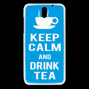 Coque HTC Desire 610 Keep Calm Drink Tea Cyan
