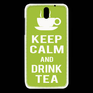 Coque HTC Desire 610 Keep Calm Drink Tea Vert pomme