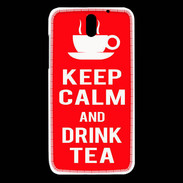 Coque HTC Desire 610 Keep Calm Drink Tea Rouge