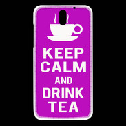 Coque HTC Desire 610 Keep Calm Drink Tea Violet