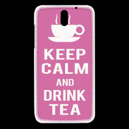 Coque HTC Desire 610 Keep Calm Drink Tea Rose