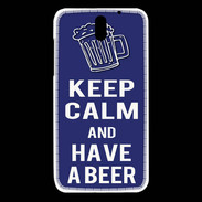 Coque HTC Desire 610 Keep Calm Have a beer Bleu